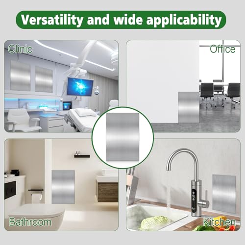 Hand Dryer Wall Splash Guard, Hand Dryer Wall Guard, Hand Dryer Splash Guard, 23.62 x 15.75 Inch Stove Backsplash Protector for Wall with Strength Double Side Adhesive for Bathroom and Kitchen
