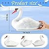 Deekin 2 Pieces Swan Decoy Pond Decoration Goose Decoys Hunting Floating Deterrent Garden Pond Decoration for Fields or Float on The Water Pool, Garden and Patio Accessories