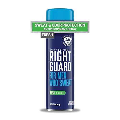 Right Guard Sport Fresh Scent Antiperspirant & Deodorant Spray - 4-in-1 Protection Spray Deodorant...