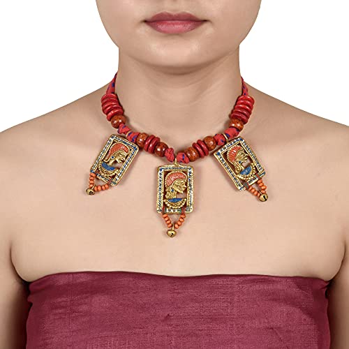 Image of AAKRITI ART CREATIONS Royal Empress Handcrafted Tribal Dhokra Necklace & Choker Collection | Queen-Inspired Artisan Brass Statement Jewelry | Ethnic, Regal & Elegant Necklaces for Women