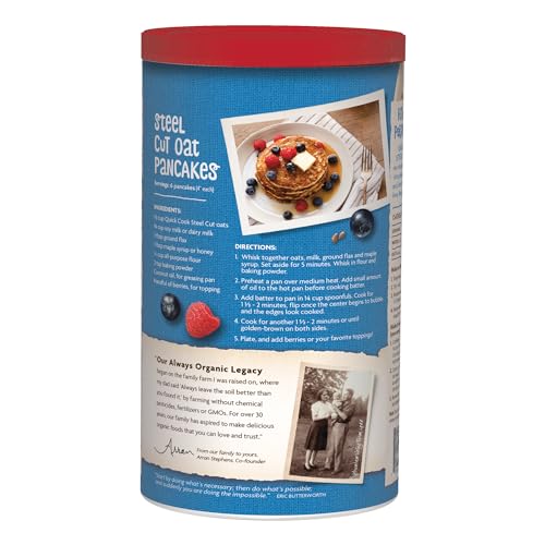 Nature'S Path BAB62085 Organic Quick Cook Steel Cut Oatmeal 24Oz Canister thumb #3