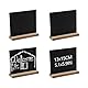 JJWNMLL 4 pcs Mini kreidetafel,kreidetafel zum aufhängen 15 x 13 cm,kreidetafel klein zum beschriften für Hochzeit, Küche Wand, Tischdekoration, Menü Zeichen, Festival Party Dekoration
