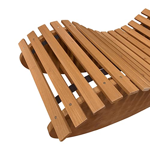 Fortune Candy Wooden Lounge Chair For Patio, Porch, Pool And Backyard, Solid Fir Wood, Heavy Duty 340 Lbs, For Both Outdoor And Indoor, Weatherproof, Brown #TOP5