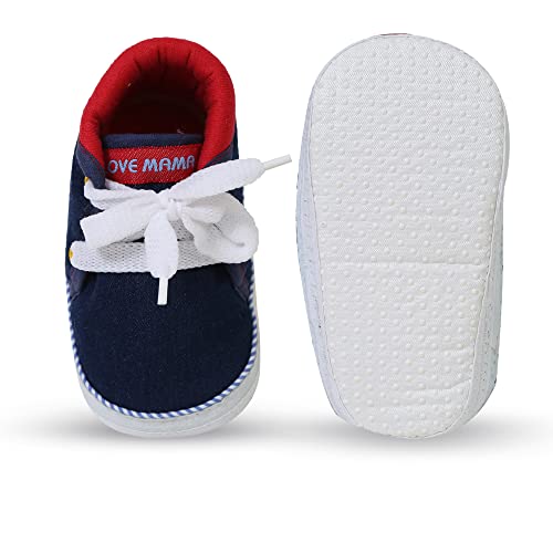 Image of Butterthief Unisex Baby Prewalking Shoes for Newborn Boys & Girls | Soft Sole Infant Bootie with Anti-Slip Bottom | Lightweight Cotton Footwear Early Walker Shoes (6-9 Months, 12 CM)