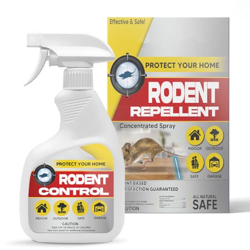 Rodent Repellent, Peppermint Oil Rodent Repellent Spray for Indoo...