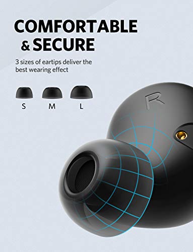 Wireless Earbud   s, [2020 Upgraded] EarFun Free Bluetooth 5.0 Earbuds with Wireless Charging Case, USB-C Quick Charge, IPX7 Waterproof in-Ear Wireless Headphones, Deep Bass, 30H Playtime Built-in Mic