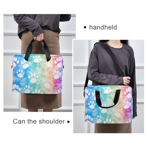 Maletín para portátil con estampado tie dye arcoíris 15.7 in miniatura 2