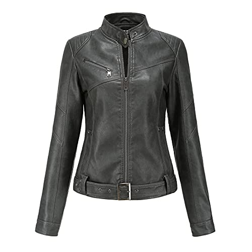 Damen-Kunslederjacke-Sweatjacke-Damen-Jacke-Retro-Biker-Jacke-ReissVerschluss-Mantel-Slim-Mit-Taschen-Highwayjacke-Elegant-Herbst-Langarm-Damen-Mit-Abnehmbarer-Softshell-Jacke