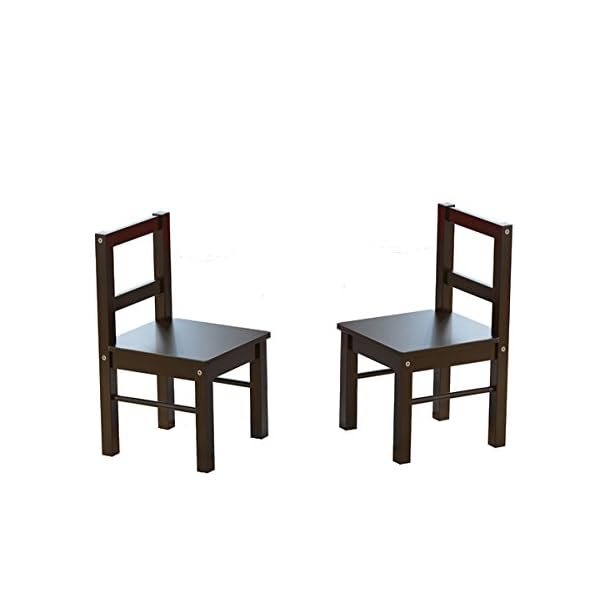 Utex childs wooden chair pair for play or activity set of 2 espresso   urban country home decor