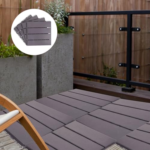 Baldosas de plástico para balcón con diseño entrelazado exterior pack de 4 7