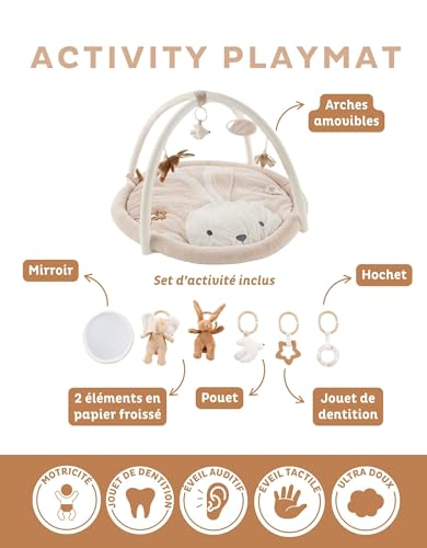 Tapis d'activités sensoriel Noukie's pour l'éveil de bébé dans le salon - 3