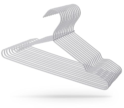 MJhomely® Elegante Kleiderbügel [40 Stück] in Grau - Platzsparende...
