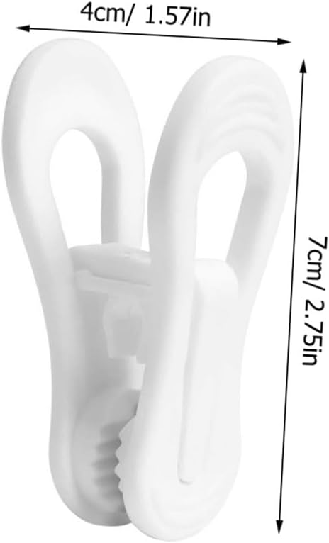 10pcs White Plastic Clothes Pin Clips for Laundry Xmas image 2