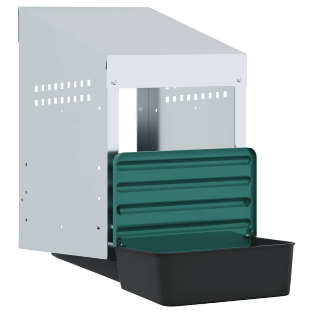 INLIFE Hühner-Nistkasten 1 Fach Wandmontage Verzinkter Stahl,Tier- & Haustierbedarf,Haustierbedarf,Kleintierzubehör,Lebensräume & Gehege für Kleintiere,Silber,3.02 KG,4104890