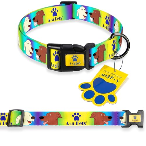 Image of A+a Pets' Playtime' Collar for Dogs & Cats | Waterproof Adjustable for All Breeds (Yellow, L)