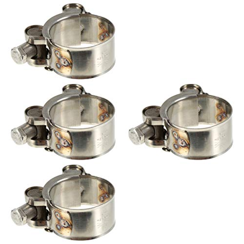 GANAZONO 4pcs Stainless Steel T-bolt Hose Clamp Heavy Duty Adjustable Pipe Strap Clamps for Oil Water and Gas Hoses and for Automotive and Industrial Use