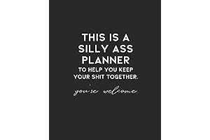 This Is A Silly Ass Planner: Funny Swear Word Monthly Planner For Adults, Undated