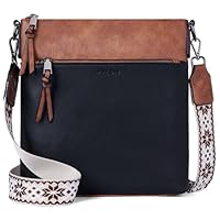 Roulens Mittel Damen Umhängetaschen, Leicht Damen Schultertasche aus Veganes Leder, Crossbody Bags für Frauen mit Verstellbar Abnehmbar Breiter Gurt