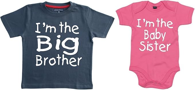 Camiseta Big Brother y Body Baby Sister Edward Sinclair Uniendo Hermanos