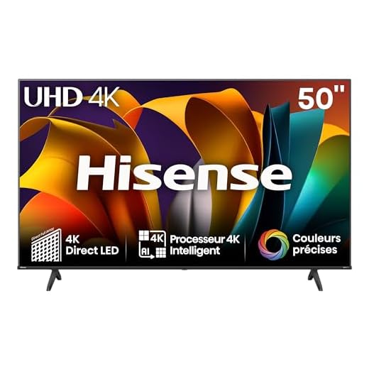 Hisense Smart TV 50 Inch 50A6N 4K UHD, Dolby Vision, HDR, VIDAA with YouTube, Netflix, Disney+, Canal + (2024 Model)