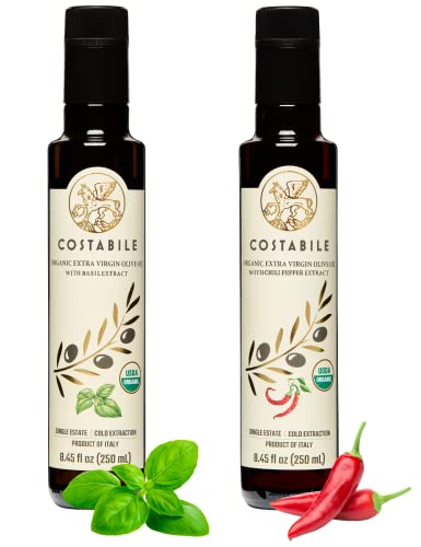 Aceite extra virgen infusionado albahaca y chile