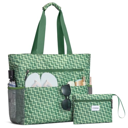 Image of G4Free Beach Bag, Waterproof Sandproof Beach Tote Bag, Large Capacity Foldable for Women