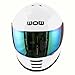 WOW Motorcycle Full Face Helmet Street Dirt Bike ATV BMX MX Youth Kids Glossy White