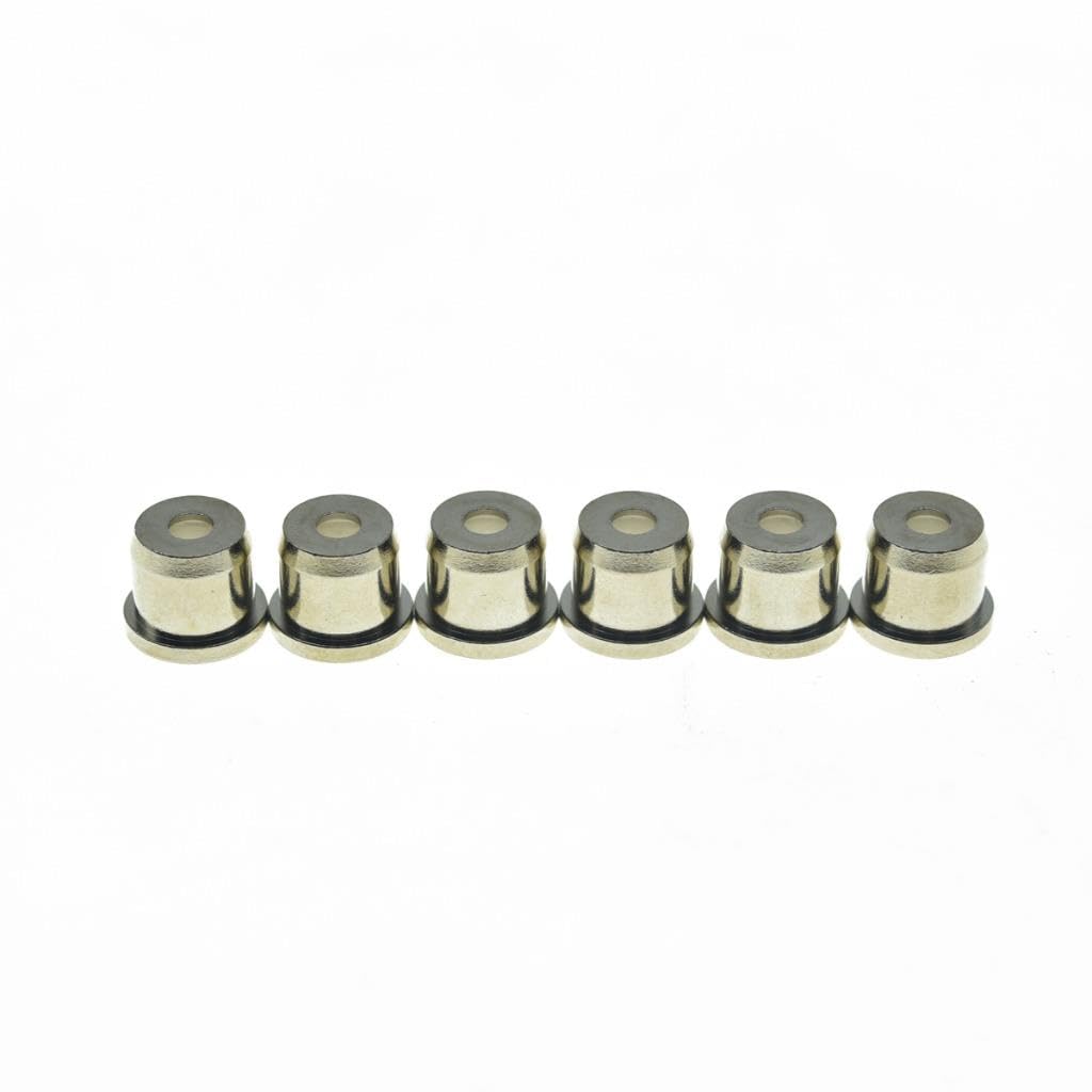 Dopro Set of 6 Brass String Through Body String Ferrules 5/16" String-Thru Ferrules for American Standard/Vintage Tele/Telecaster Upgraded version Nickel - Image 4
