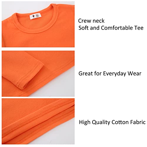 Image of POBIDOBY Toddlers Long Sleeve T-Shirt Soft Cotton Top Tees for Girls and Boys 1-Pack