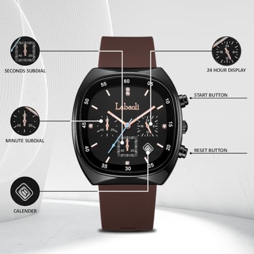 Image of Quadra 5681 Chronograph Watch for Women with Fashion-Led Dial Design, Silicone Strap Comfort, Luminous Hands & Date Display I Ladies & Girls | Casual, College, Everyday & Gifting
