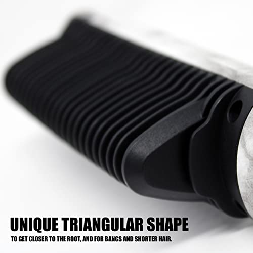 Straightening Comb Anti – Scald | Hot Comb Ptc Ceramic Heating | Great For African American Hair & Wigs | Auto Shut Off | Create Straight & Curl | Karma Beauty | (Marble) #TOP5