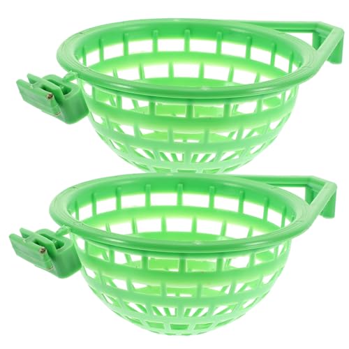 UPKOCH 2Pcs Green Bird Nest Basin for Birds Pigeon Nest Holder with Fine Workmanship for Homing Pigeons and Bird Breeding and Design