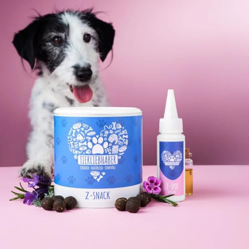 TIERLIEBHABER Sparpaket – Zeckenschutz Hund Spot On & Z-Snack für Hunde – Z-Bundle enthält Zeckenmittel für Hunde Z-Spot mit Kokosöl und Schwarzkümmelöl | 100% Pflanzlich