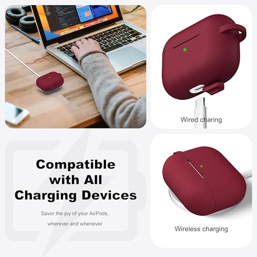 image for R-fun for AirPods Pro 2nd/1st Generation Case with Cleaner Kit,Soft Si