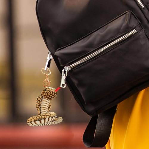 Plüschschlange Schlüsselanhänger, Schlangenspielzeug-Anhänger, niedlicher Schlangen-Rucksack-Anhänger, lustiger Schlangen-gefüllter Schlüsselanhänger, niedlicher Plüsch-Anhänger für Auto,