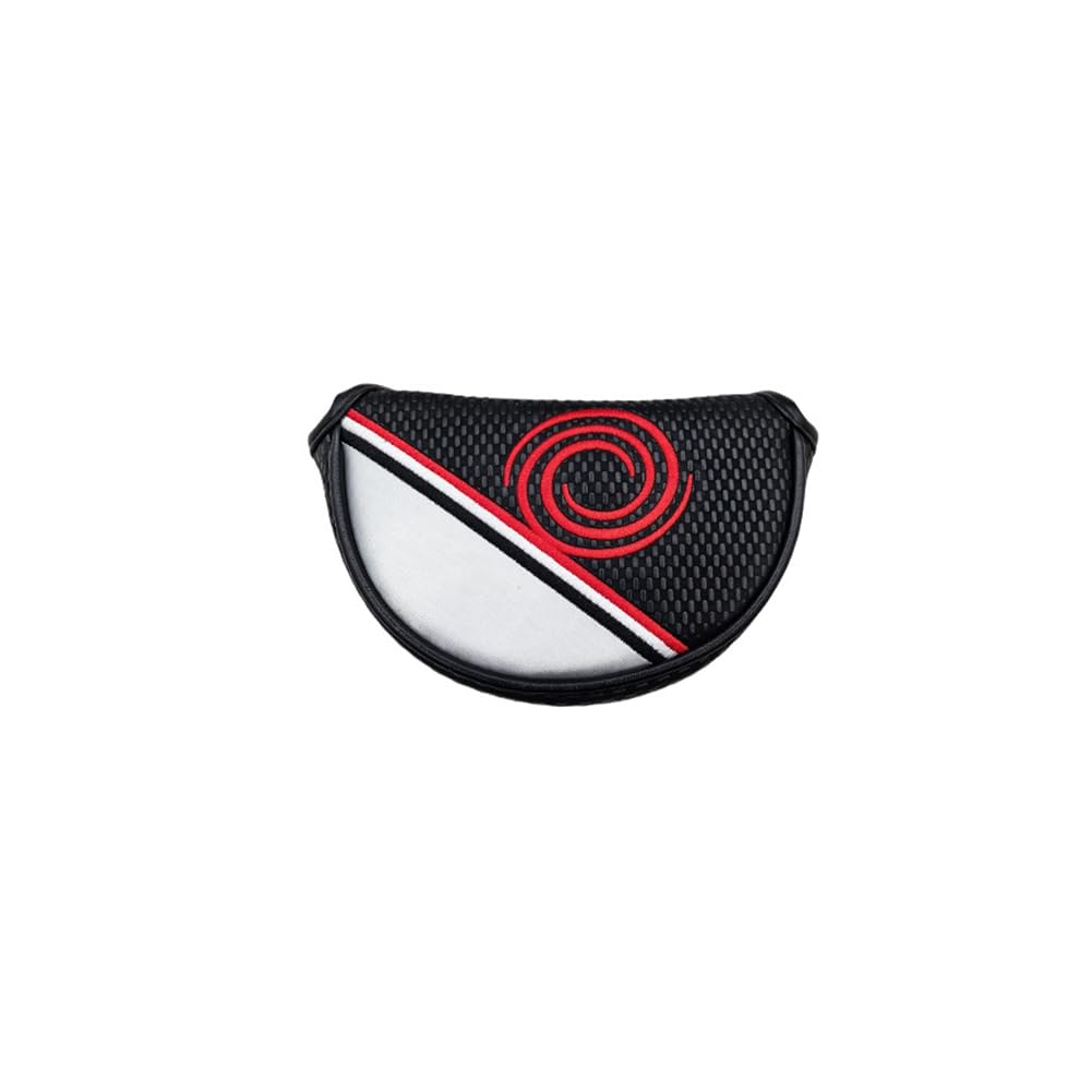 Waltonalice Golf Putter Cover Headcovers Golf Putter Headcover Mallet Putter Golf Headcover Magnetic Closure Accessories for Golf Activity Small Half Round Club Head (Red Striped)