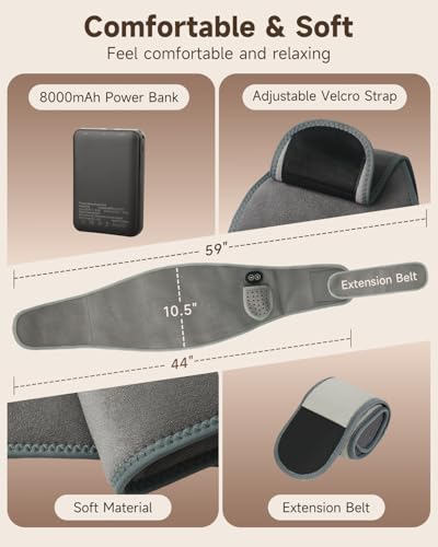 8000mAh Cordless Heating Pad with Massage