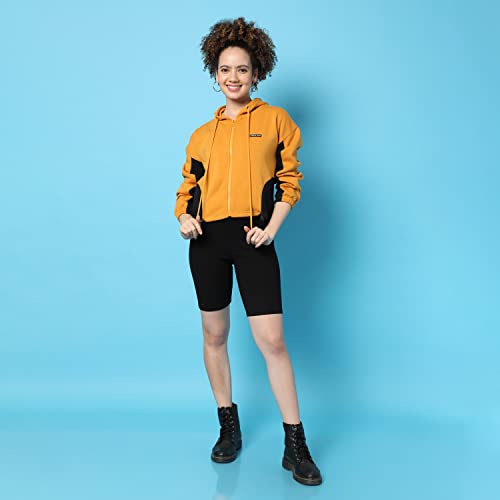 Image of Campus Sutra Women's Cotton Regular Hooded Neck Jacket