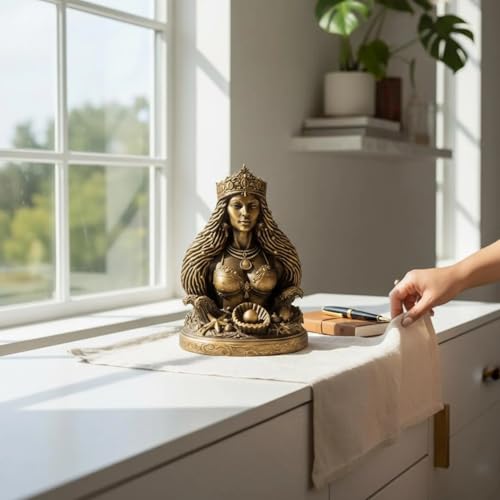 Estatua Yemaya Orisha pintada a mano 5 pulgadas miniatura 3