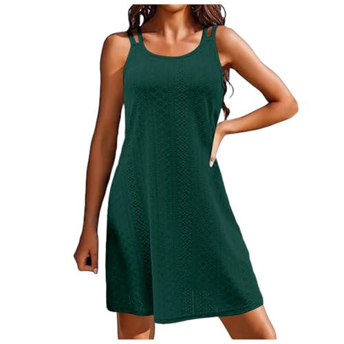 Robe sans manches en dentelle florale idéale pour vos vacances d'été et sorties