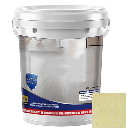 Epoxy Colored Sand Floor Paint, High Gloss Marble Effect Garage Coating, Waterproof & Non-Slip Self-Leveling Epoxy Floor Coating