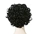 Womens Costume Halloween Party Cosplay Emulation Scalp Full Head Wig (Black SnowWhite-ZU16903)