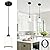 Beionxii Pendant Lights Kitchen Island, Modern Kitchen Pendant Lighting Over Island with Milk Glass, Matte Black Pendant Light Fixtures for Sink, Dining Room, Entryway, BX-PL02MB