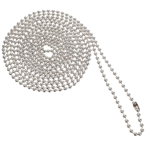Beaded Ball Pull Chain, 9.8 Feets Extension Roller Shade Bead Chain, Light Chain Pulls Extenders for Window Blind Vertical Replacement (4.5 mm,Silver)