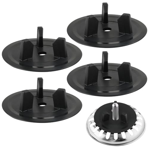 Lot de 4 Joints de Rechange pour évier, compatibles avec IKEA, Joint de Remplacement pour Panier à Tamis, Joint en Caoutchouc pour Panier d’évier, kit de...