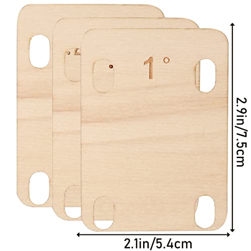 3Pcs Guitar Neck Shims, Solid Maple Wood Guitar Neck Plate For Guitar Neck Protection With 3 Taper 0.25°, 0.5° And 1° Guitar Neck Gasket For Electric Guitar Bass Neck Repair #TOP1
