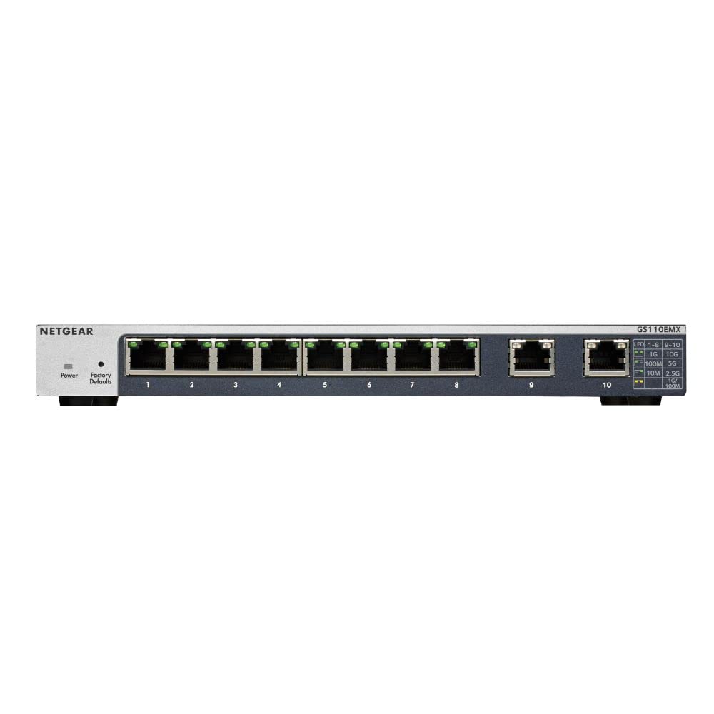 NETGEAR Switch de 8 Puertos y 10 GB MS510TXM |Multigigabit gestionado Smart - 2X Puertos SFP+ 10Gigabit - Montaje en sobremesa o en Bastidor, y protección ProSAFE de por Vida — view 12