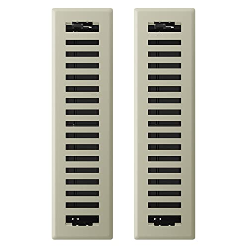 Imperial RG3427 2.25 x 12-Inch Montezuma Decorative Floor Register, 2-Pack, Satin Nickel