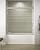 KOHLER K-706000-L-SH Levity Bypass Bath Door with Handle and 1/4-Inch Crystal Clear Glass in Bright Silver