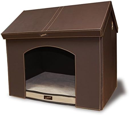 Ooboo Designs Pet Haven Indoor Pet House, Brown, 21"/Small